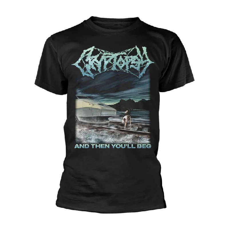 Cryptopsy Unisex T-shirt: And Then You'll Beg (back print) Collared T-Shirt Boat Neck A-Line