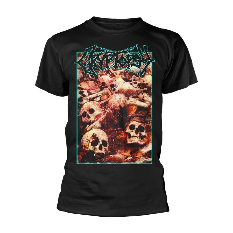 Cryptopsy Unisex T-shirt: I Belong In The Grave (back print) Fitted T-Shirt Seamless Stretchy