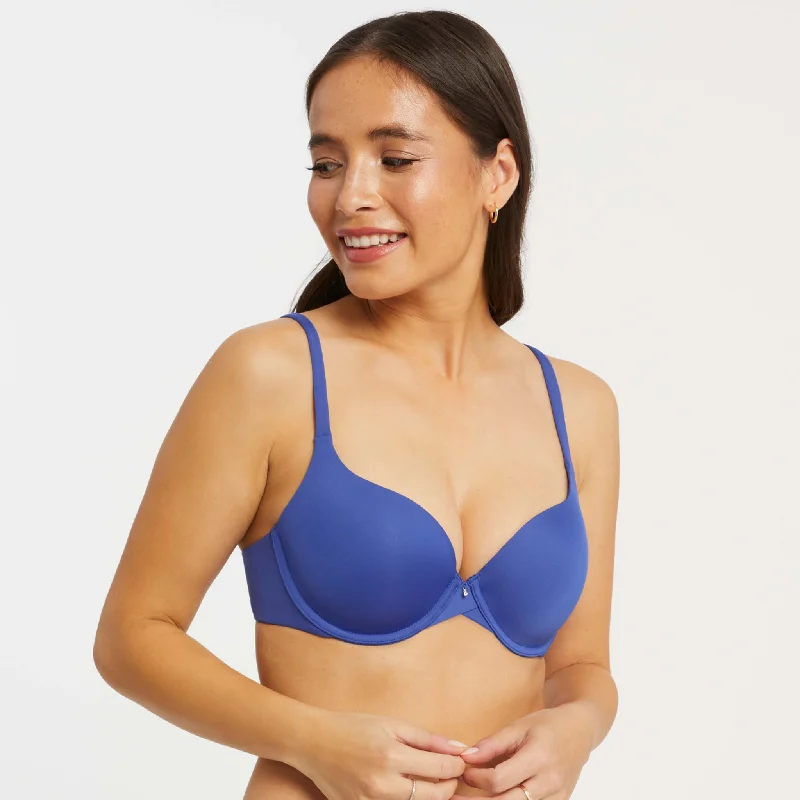 Pure Demi T-shirt Bra | Sapphire Beaded Sequined Faux Fur