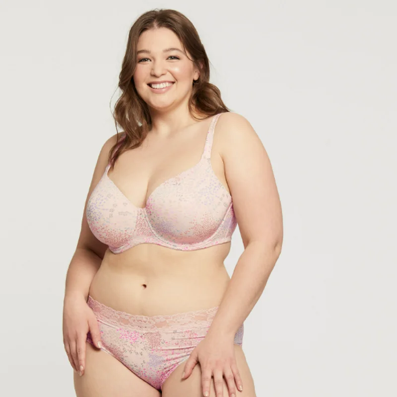 Pure Plus Full Coverage T-Shirt Bra | Flower Field Fleece Nylon Spandex