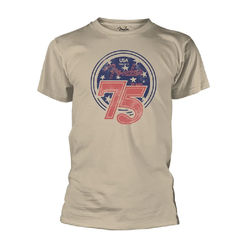 Fender Unisex T-shirt: Star Spangled Ribbed T-Shirt High Neck Heavyweight