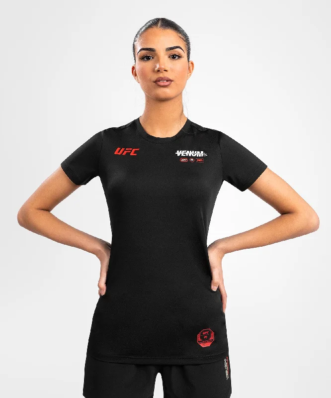 T-shirt Dry-Tech pour Femmes UFC Adrenaline by Venum Fight Week - Noir Print Jacquard Patchwork