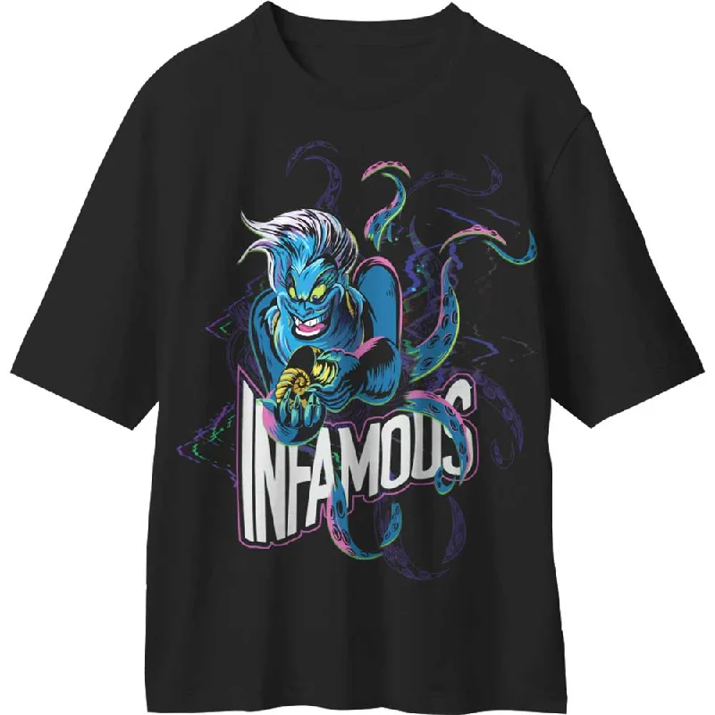 Disney | Official Band T-Shirt | Little Mermaid Infamous Ursula Faux Fur Fabric Real Fur Fabric Shearling Fabric