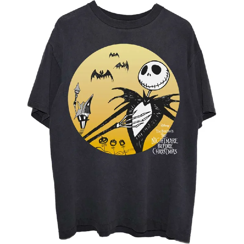 Disney | Official Band T-Shirt | The Nightmare Before Christmas Sunset Jack Fleece Fabric Down Fabric Feather Fabric