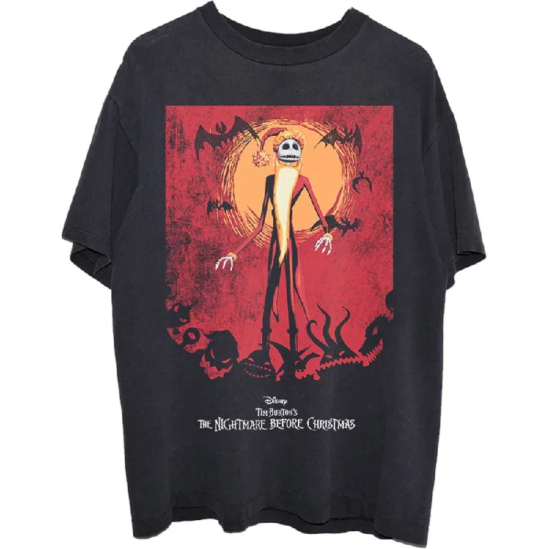 Disney | Official Band T-Shirt | The Nightmare Before Christmas Jack Orange Sun & Logo Anti-Shrink Durable Soft Disney | Official Band T-Shirt | The Nightmare Before Christmas Jack Orange Sun & Logo Anti-Shrink Durable Soft