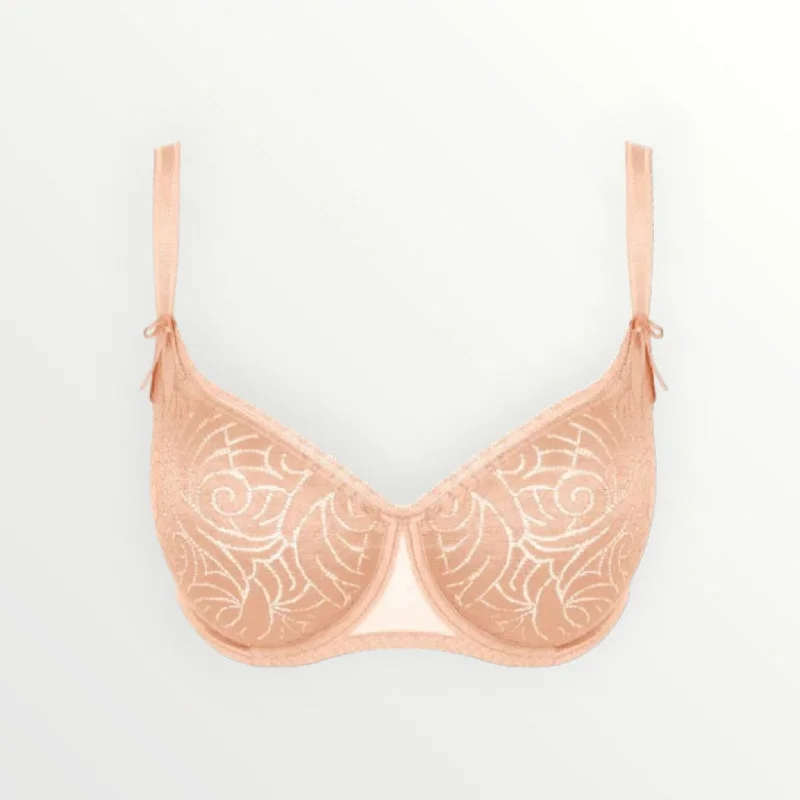 Verity Smoothing Full Bust T-shirt Bra Silk Blend Satin Velvet