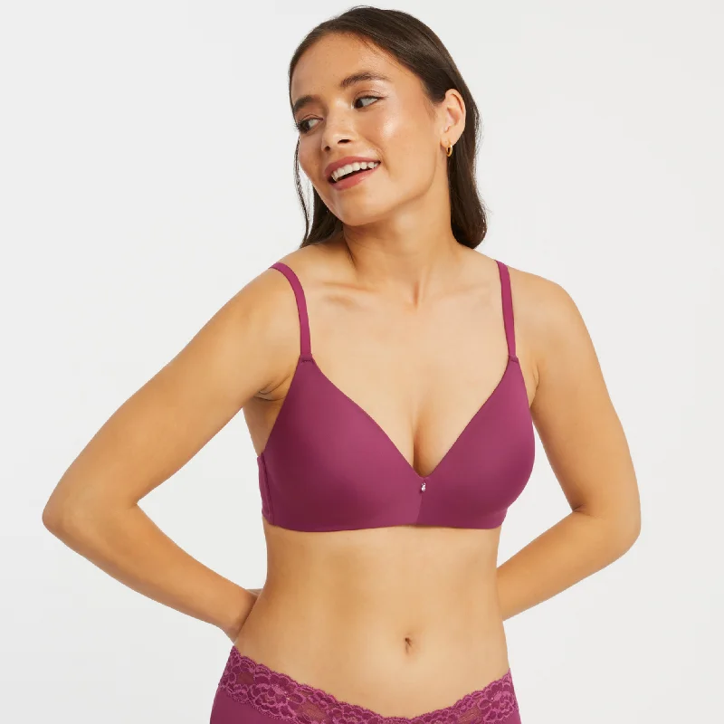 Wire-Free T-shirt Shaping Bralette | Cranberry Cozy Warm Stylish