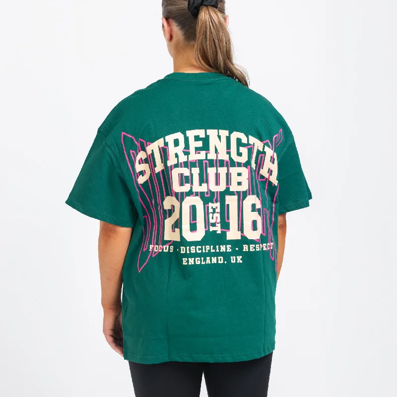 Women's Strength Club T-Shirt Polka Dot Checkered Tartan