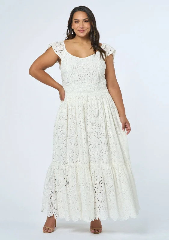 Florence Embroidered Lace Maxi Dress Stylish Boho Chic Maxi Dress