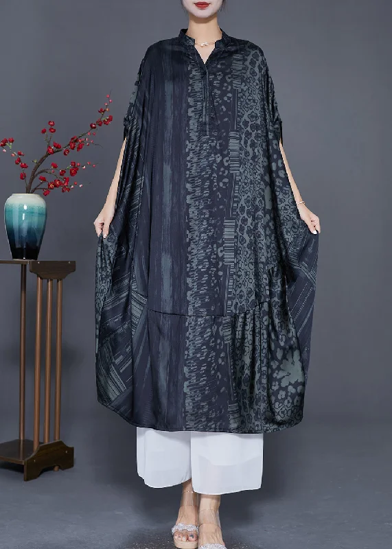 Green Patchwork Silk Maxi Dresses V Neck Print Summer Elegant Maxi Dress with Ruffles Green Patchwork Silk Maxi Dresses V Neck Print Summer Elegant Maxi Dress with Ruffles