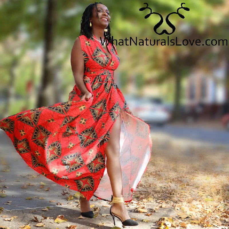 Infinity Maxi Dress Ankara African Print Elegant Wraparound Maxi Dress