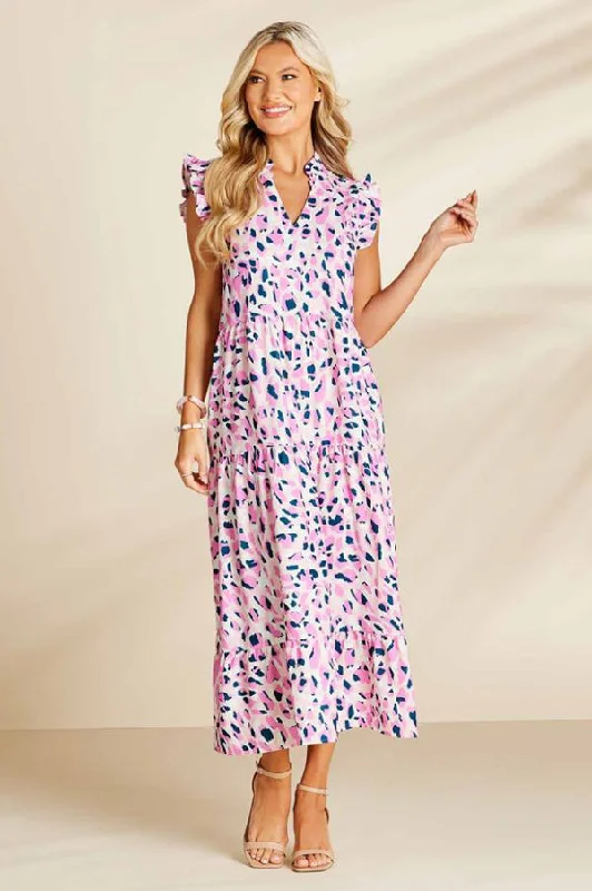 Adair Tiered Maxi Dress Stylish Boho Chic Maxi Dress