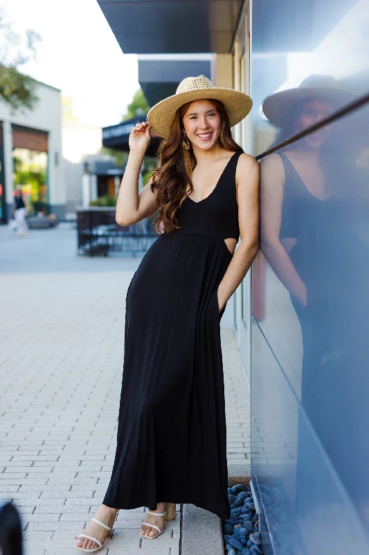 The Shaken Not Stirred Sleeveless Maxi Dress Cozy Maxi Dress with Slit