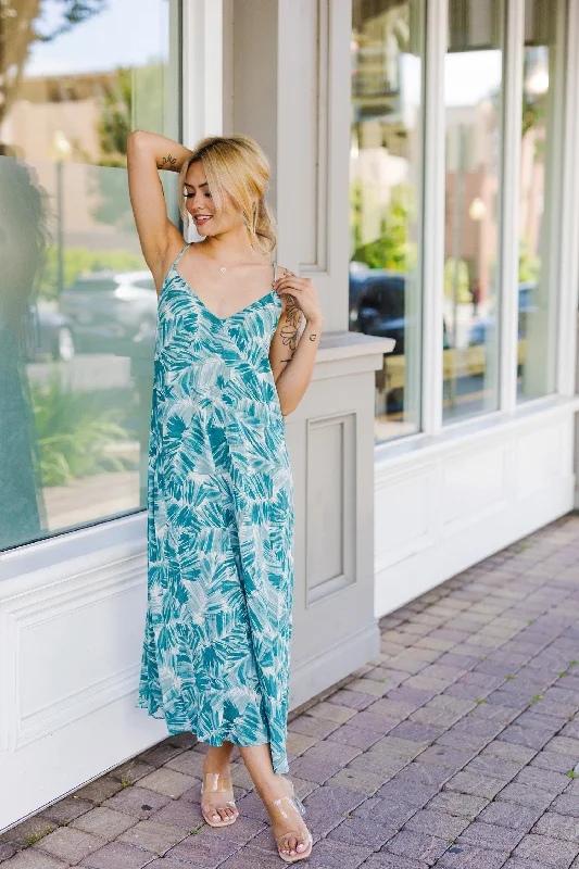 The White Sands Green Tropical Print Maxi Dress Elegant Lace Maxi Dress