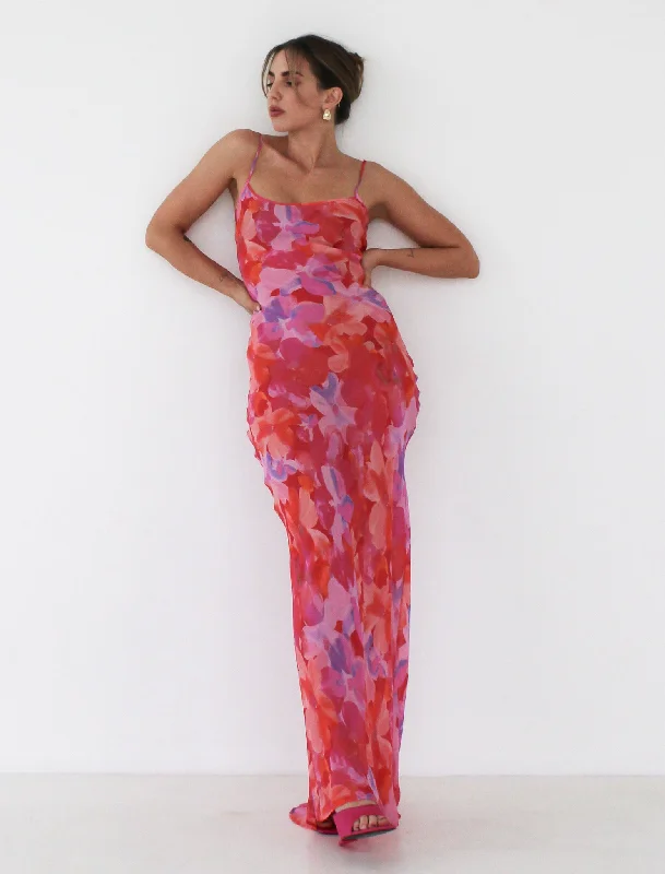 Vintage Slip Maxi Dress Comfortable Flowy Maxi Dress