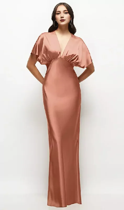 Plunge Neck Kimono Sleeve Satin Bias Maxi Dress Long Bridesmaid Dresses Fashionable Maxi Dress with Fringe Plunge Neck Kimono Sleeve Satin Bias Maxi Dress Long Bridesmaid Dresses Fashionable Maxi Dress with Fringe