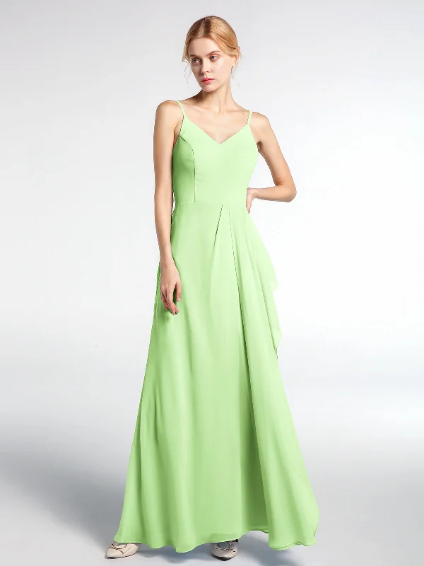 V-neck Chiffon Simple Maxi Dress with Spaghetti Straps-Sage Trendy Off-Shoulder Ruffle Maxi Dress V-neck Chiffon Simple Maxi Dress with Spaghetti Straps-Sage Trendy Off-Shoulder Ruffle Maxi Dress