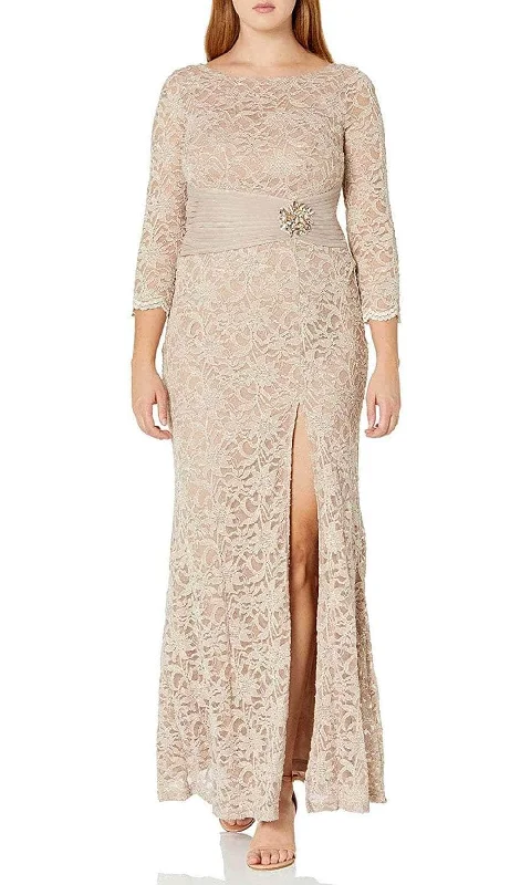 Cachet 60494 - Bateau Lace Formal Gown