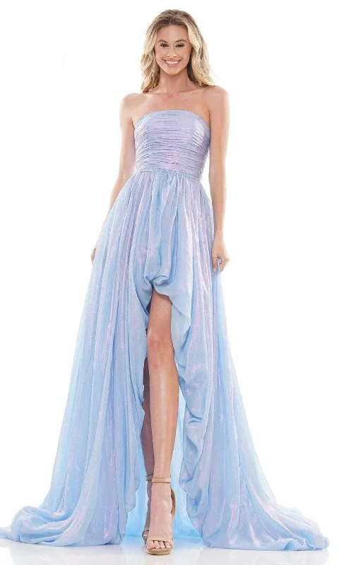 Colors Dress - 2748 Strapless Ruched High Low Dress