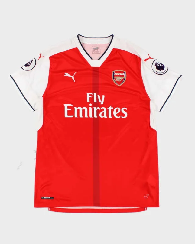 Arsenal FC 2016/17 Home Football Shirt - XL Beaded Sequined Faux Fur