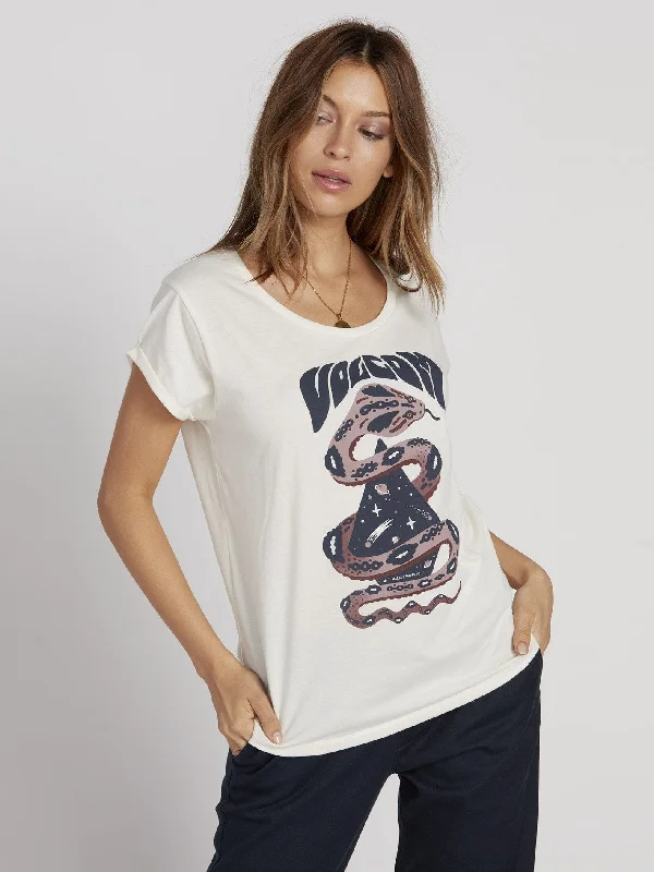 Radical Daze T-shirt - Star White Print Jacquard Patchwork