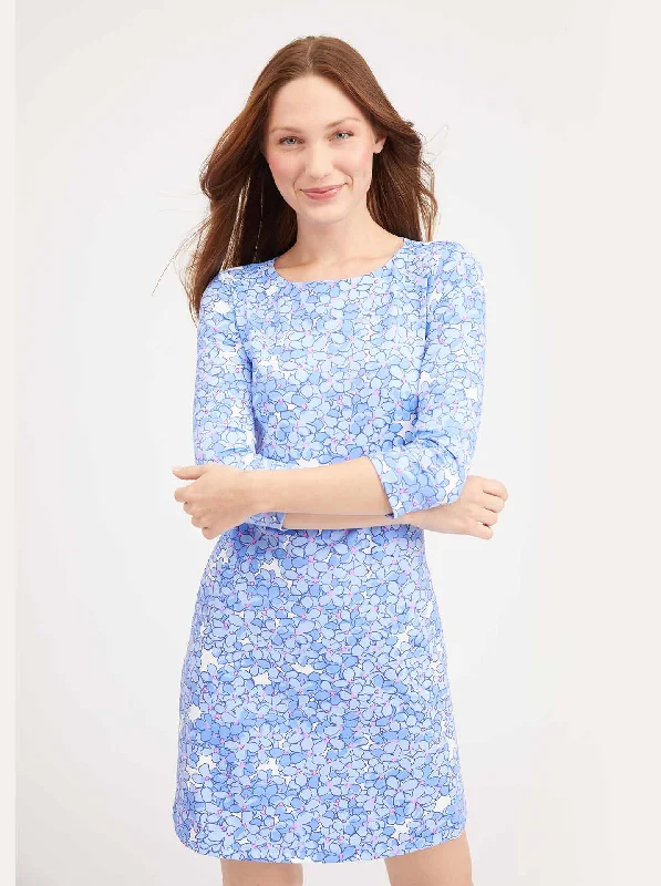 Bimini Dress - Beach Blossom in Regatta Chic Puff Sleeve Mini Dress