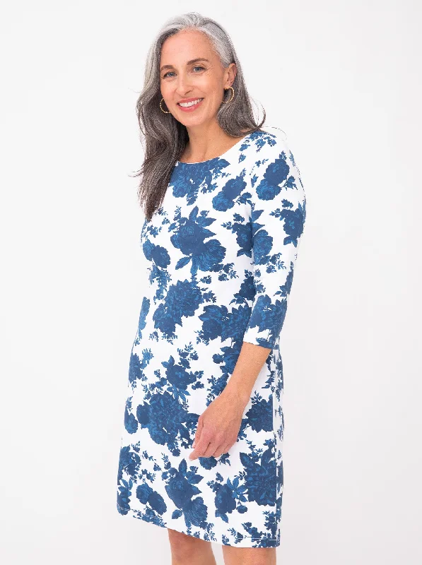 Bimini Dress - Flowers For Evelyn in Monomoy Fashionable Boho-Chic Mini Dress