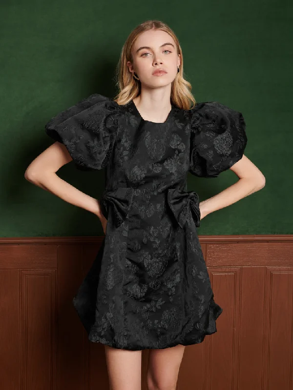Birch Bow Mini Dress Trendy Crossover Mini Dress
