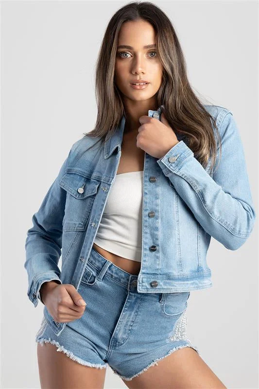 Blaze Denim Jacket Embroidered Jacket Appliqued Jacket Beaded Jacket