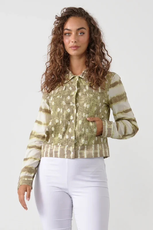 Bomber Style Jacket By Caju Welt Pockets Slit Pockets Flap Pockets