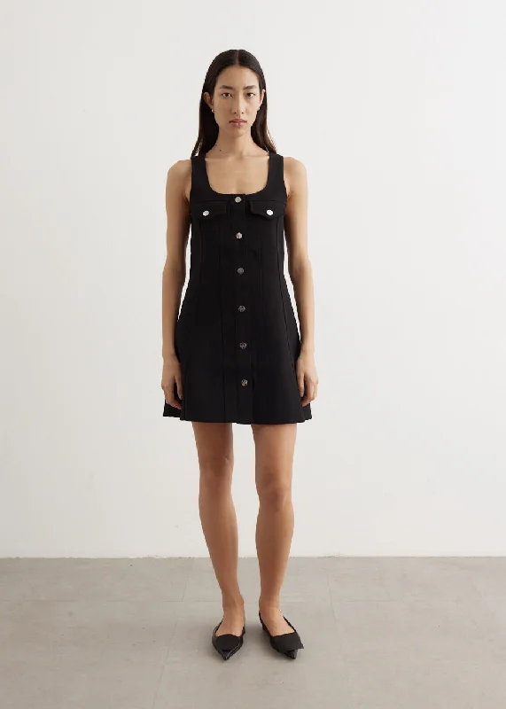 Bonded Crepe Mini Dress Trendy A-Line Mini Dress