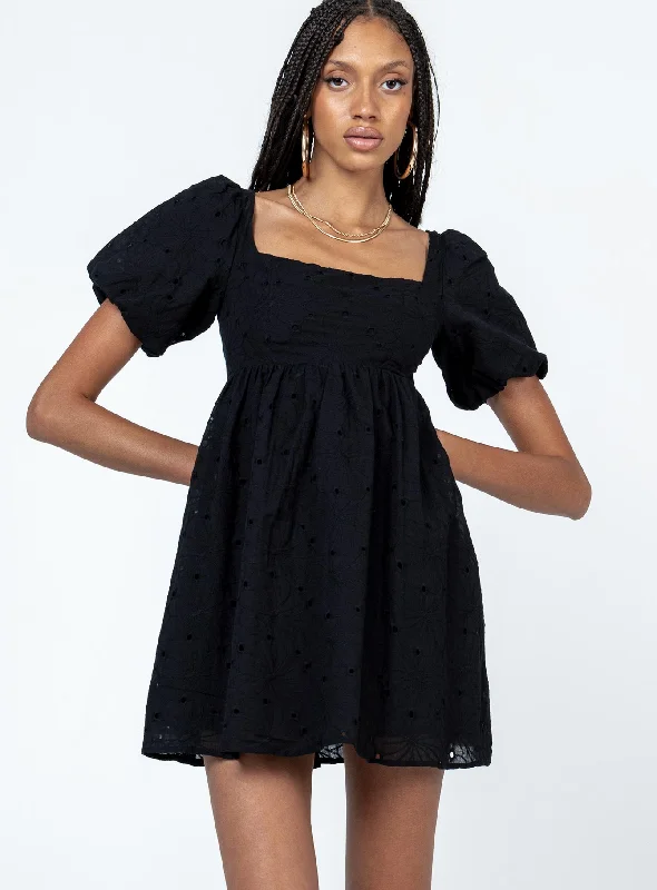 Cami Mini Dress Black Trendy Lace Mini Dress