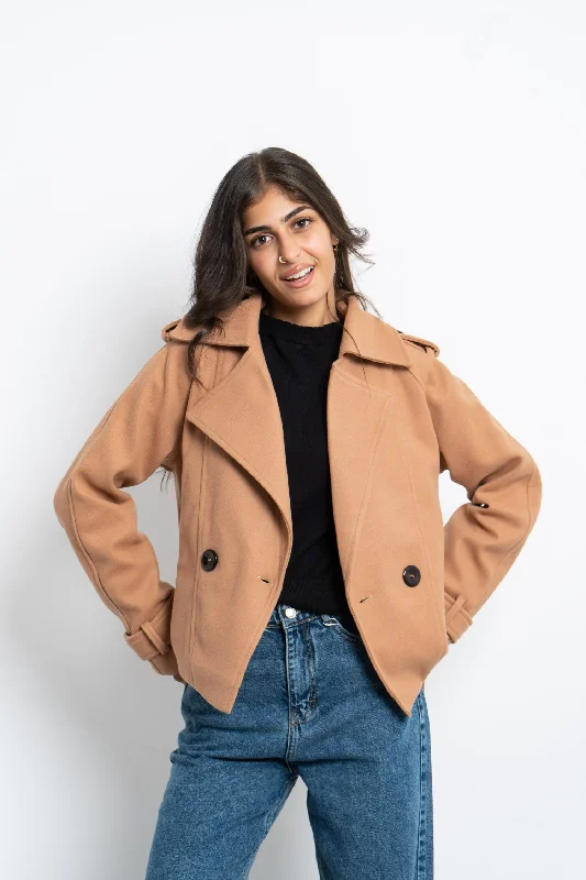 Cropped Wool Jacket - Mitcha Label Satin Jacket Silk Jacket Chiffon Jacket