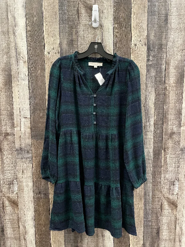 Dress Casual Short By Loft In Blue & Green, Size: Xs