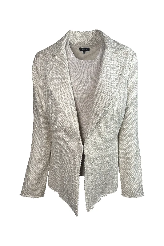Finley Shirts Baxter Tweed Jacket 3152074T | White/Grey Quilted Jacket Puffer Jacket Insulated Jacket