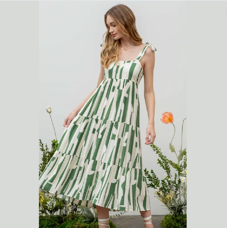 Green Abstract Dress