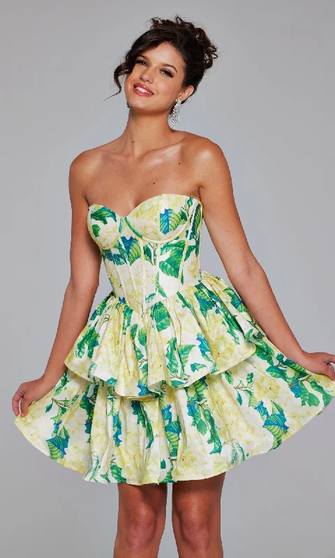JVN by Jovani Strapless Short Hoco Dress JVN37057