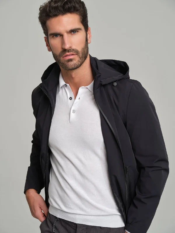 K-Easy technical hooded jacket Belted Jacket Elasticated Jacket Padded Jacket