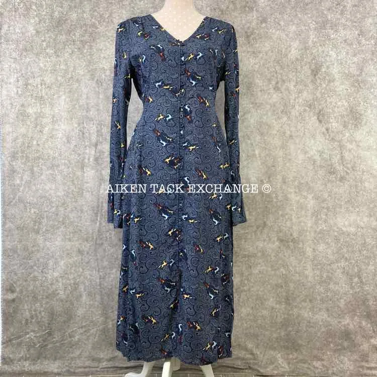 Kerrits EQL Model Button Front Dress, Indigo Starry Horse, Size Small