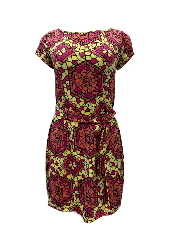 Leota Women's Pink Stained Glass Streight Stretchy Mini Dress #2074a Small NWT Stylish Spaghetti Strap Mini Dress