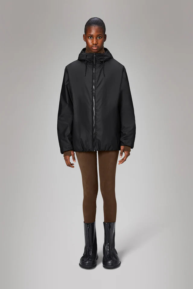 Lohja Insulated Jacket - Black Anorak Shell Jacket Lightweight Jacket