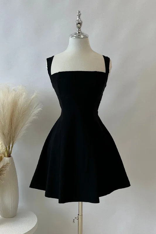 Marlee Mini Dress - Black Fashionable Boho-Chic Mini Dress