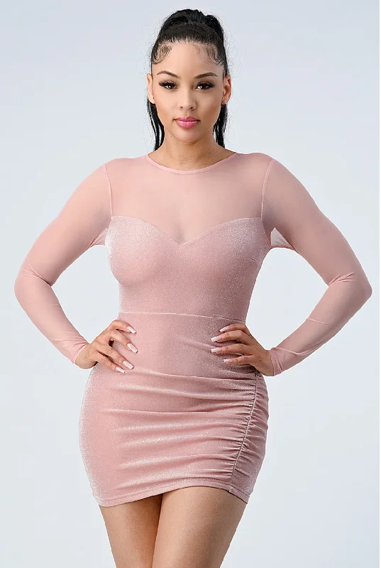Metallic Knit Dress Privy 72432