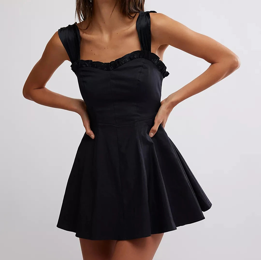 Free People Midnight Magic Mini Dress Trendy Cut-Out Mini Dress