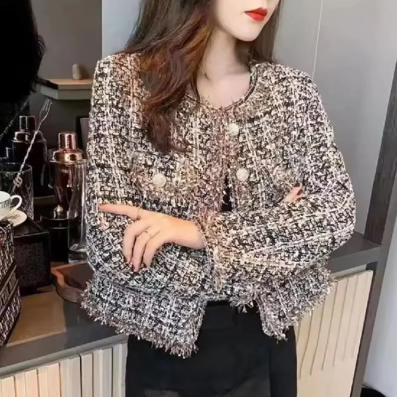 New Tweed Style Women's Jacket 64600 2XL Oversized Jacket Tailored Jacket Straight Jacket New Tweed Style Women's Jacket 64600 2XL Oversized Jacket Tailored Jacket Straight Jacket