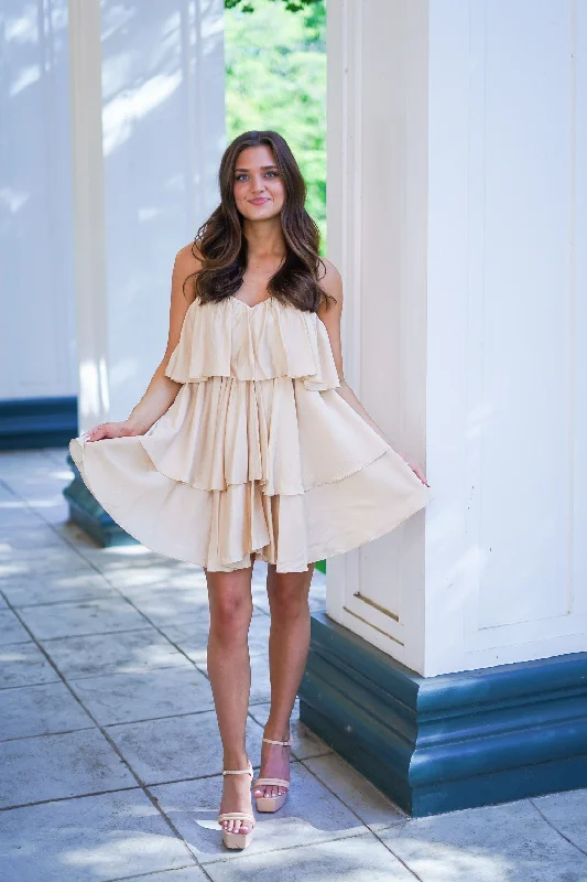 Ollie Dress - Almond - FINAL SALE