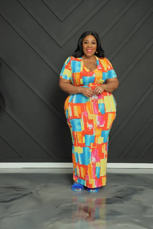 Orange Summer Feel Dress