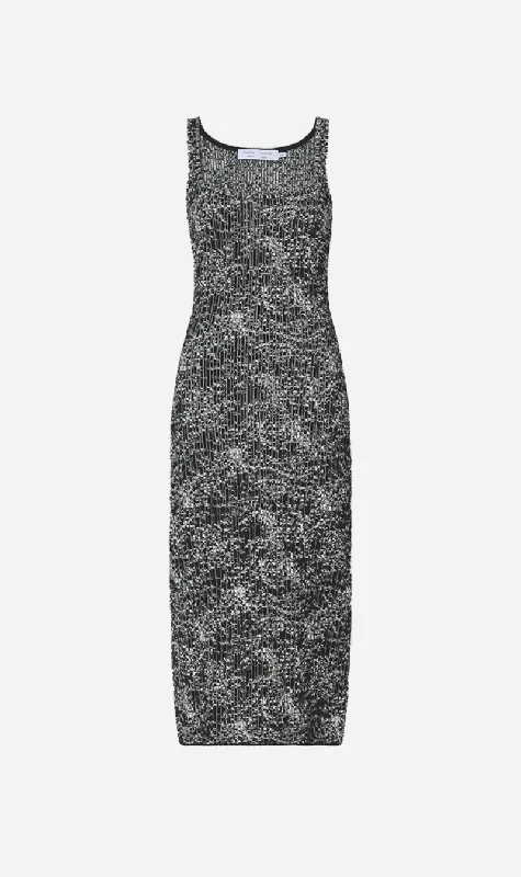 Proenza Schouler White Label | Speckle Knit Dress - Pearl/Black