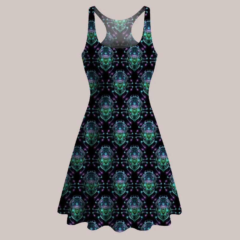 Psychedelic Skater Dress (UV/RGB, Eco-Friendly) | ILLUMINATRIX