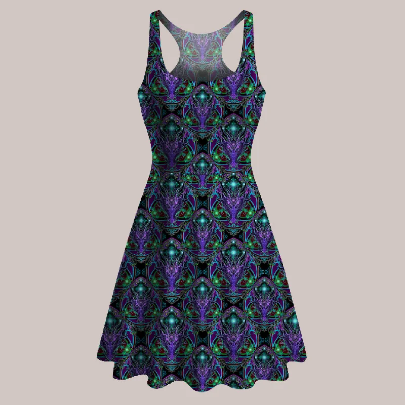 Psychedelic Skater Dress (UV/RGB, Eco-Friendly) | SPELLBINDER